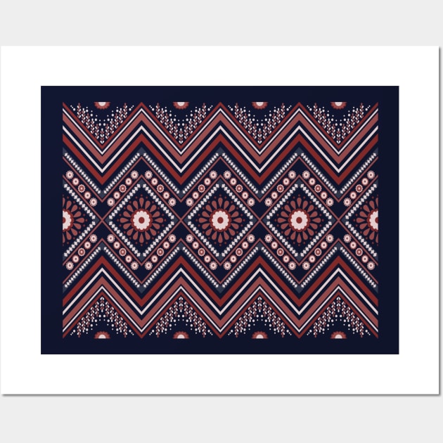 Geometric ethnic seamless pattern Wall Art by DifferPP